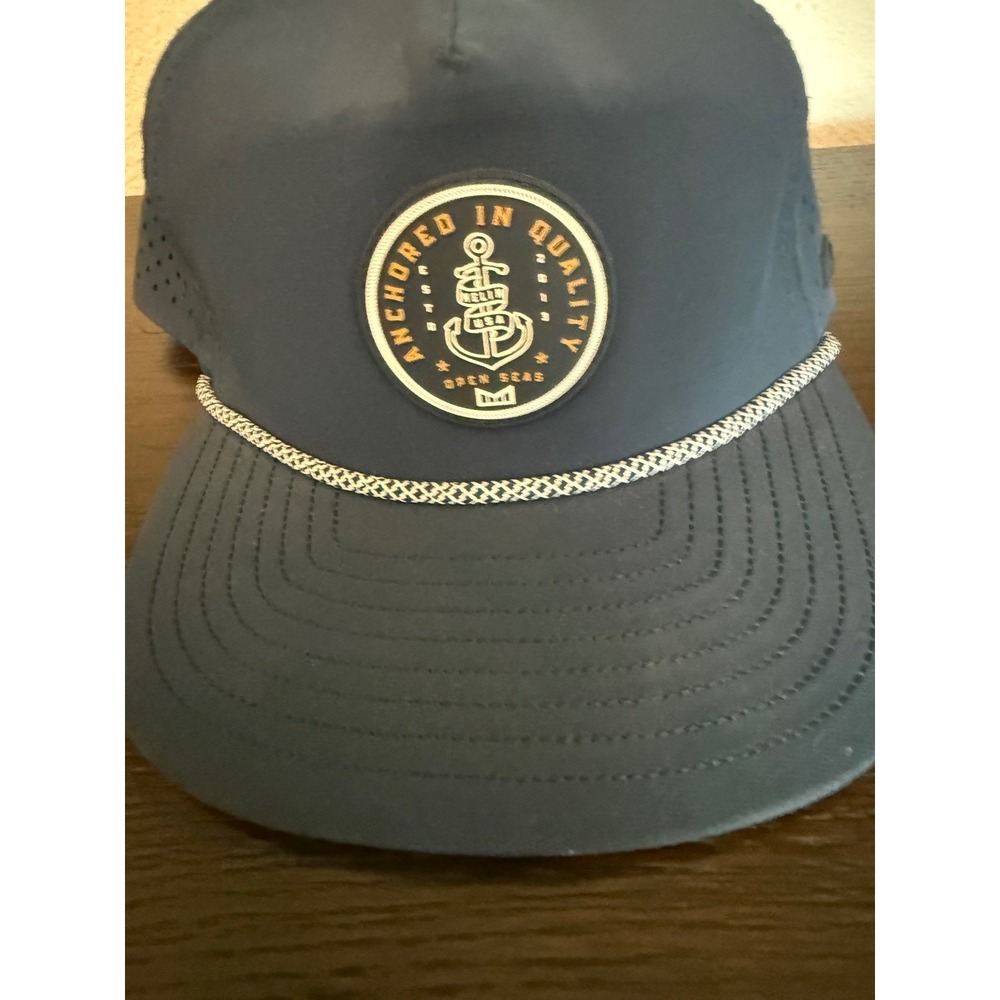 Melin Coronado Hydro Navy Blue Snapback Hat Anchored In Quality Patch Rope Cap